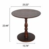 FONTOI 23'' Round End Table, Side Coffee Tables with Wood Leg for Living Room, Bedroom, Entryway, Walnut Brown, 23.23"*20.47"*23.23" - 3 of 4