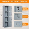 Mlezan 71" Metal Locker: Steel Storage for Bedroom, Gym, School, Office, or Garage.Ideal for Employee or Personal Use. - 3 of 4