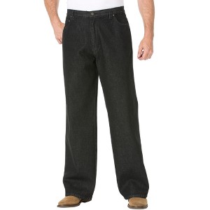 Liberty Blues by KingSize Men's Big & Tall Side-Elastic Wide Leg 5-Pocket Jeans - 1 of 4