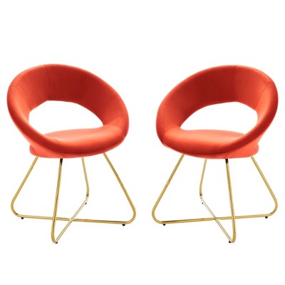 Modway Nouvelle-Performance-Velvet-Dining-Chair-Set-of-2