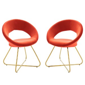 Modway Nouvelle-Performance-Velvet-Dining-Chair-Set-of-2 - 1 of 4
