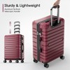 SKONYON 3-Piece Hardshell Luggage Set (20", 24", 28") –  PC+ABS, TSA-Approved Lock, Spinner Wheels & YKK Zippers - 2 of 4