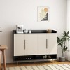 HDZNVF Sideboard, Shoe Cabinet with 4 Doors Large Modern Shoe Storage Organizer Cabinet with Adjustable Shelves - 2 of 4