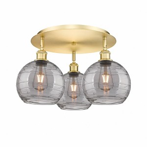 Athens Deco Swirl - 3 Light Flush Mount In Industrial Style-10.38 Inches Tall and 19.75 Inches Wide - 1 of 1
