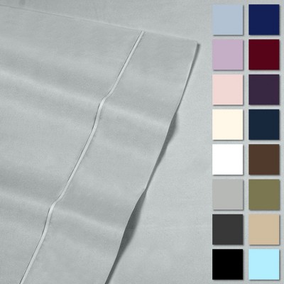 Cream Queen Solid Microfiber Flat Sheet