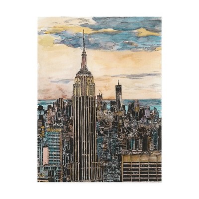 14" x 19" Us Cityscape Nyc by Melissa Wang - Trademark Fine Art