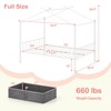 Safstar Full Size Metal House Bed with 2 Fabric Drawers Heavy-Duty Platform Bed White - 2 of 4