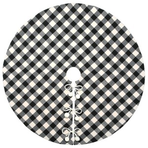 Black & White Plaid Tree Skirt - 1 of 4