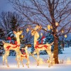Tangkula 3-Piece Lighted Christmas Reindeer Family Set Xmas Lighted Deer Decorations with 440 Warm White LED Lights & Stakes - 2 of 4