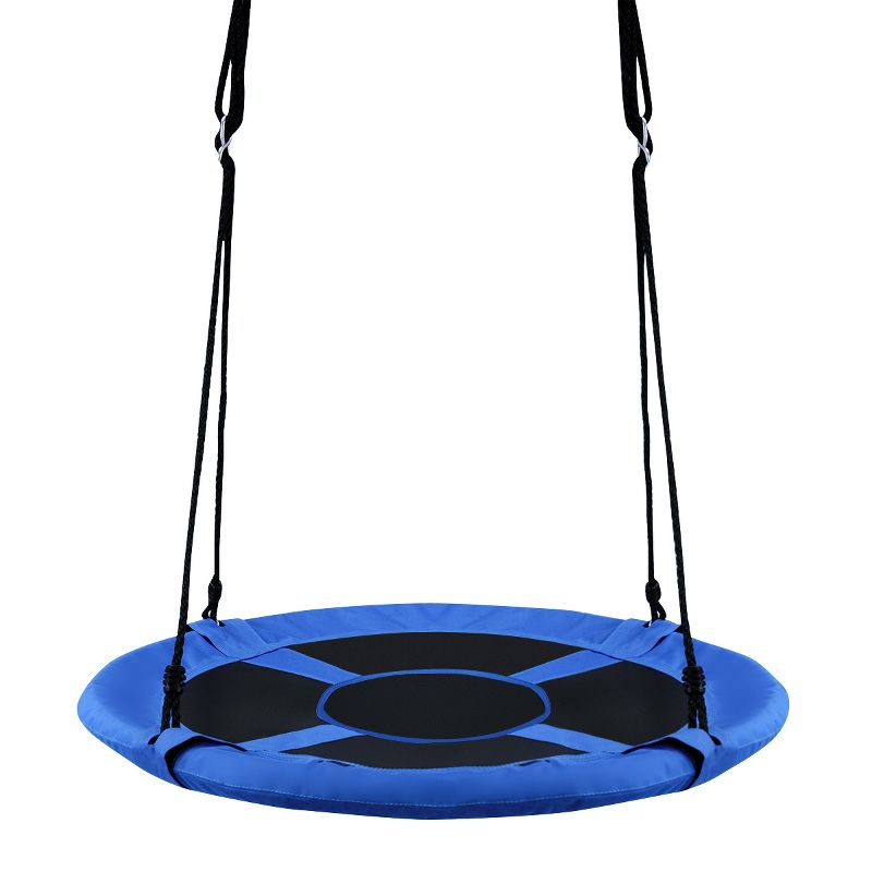 Tangkula 40" Kids'Saucer Tree Swing Seat Indoor Outdoor Play Set Grren/ Blue, 2 of 6