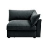 Vynxaria Modern Sofa Grey Chenille, Wrapped Backrest/Armrest, Crescent Shape, Pull-Out Storage Drawers, 2/3/4-Seat for Modern/Nordic Luxury - 2 of 4