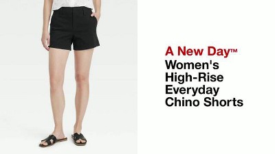 Women s High rise Everyday Chino Shorts A New Day Target