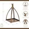 Cheung's Veldra Curved Mini Table Lantern & Bird Accent - Bronze - 3 of 4