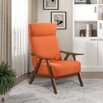 CAVINAS PU Leather Accent Chair with Padded Arm and Metal Legs,Comfy Upholstered Living Room Chairs,Reading Chairs for Living Room
