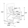 YONWAY Outdoor Freestyle Rocker, Camping Chair Portable Folding Rocking Chair with Solid, Durable Armrests, Drink Holder & Comfortable Backrest - 3 of 4