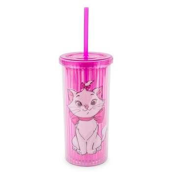 Silver Buffalo Disney The Aristocats Marie Carnival Cup With Lid And Straw | Holds 20 Ounces