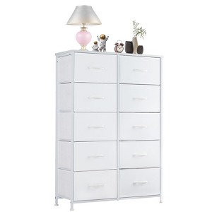 Kumasinova Dresser for Bedroom,Tall Chest of Drawers with Metal Frame and Wood Top,Storage Tower for Kid Room,Closet,Entryway,Nursery - 1 of 4