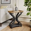 Christopher Knight Home Natalie Vintage Hourglass Shape Wood Side Table Natural/Black - 2 of 4