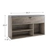 Shoe Storage Bench, Storage Cabinet, Foyer Bench with 3 Cubes - 3 of 4