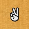 Dalix Peace Sign Embroidered Lightweight Relaxed Jersey Tee Summer Cute Positive Womens - 2 of 4
