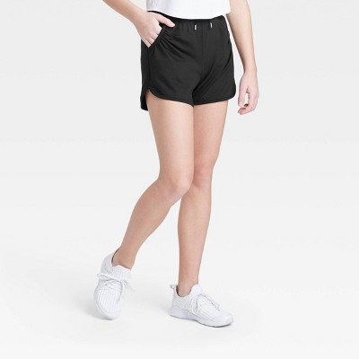 girls black sport shorts