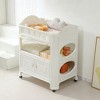 Yinvani White Eco-Friendly HDPE Baby Diaper Changing Table Non-Toxic Plastic Nursery Changer - 2 of 4