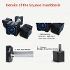 PU Coated Square Dumbbells 10KG(22LB) Set of 2 - Non-Slip Hexagon Weights for Home Gym, Strength Training & Fitness With No-Roll Design - 3 of 4