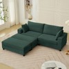 Mjkone Modern Extra-Large Corduroy Upholstered Modular Sectional Sofa Set,Deep Seat Sleeper Chair Indoor with Ottoman - 3 of 4