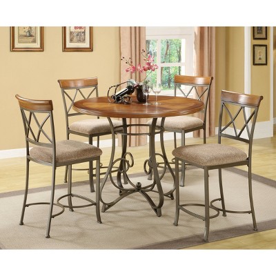 Carter Gathering Table Metal/Cherry - Powell Company, Brown