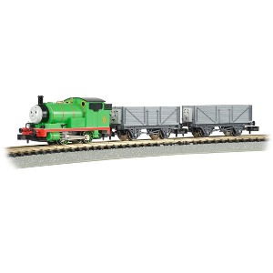 Bachmann Trains - THOMAS & FRIENDS - PERCY and the TROUBLESOME TRUCKS Ready To Run Electric Train Set - N Scale - 1 of 1
