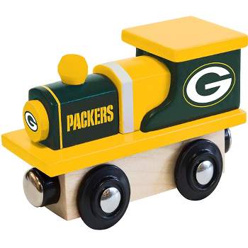 MasterPieces Officially Licensed NFL Green Bay Packers Wooden Toy Train Engine For Kids