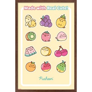 Trends International Pusheen: Fruits - Cute Fruit Grid Framed Wall Poster Prints - 1 of 4