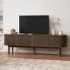 Fluted TV Stand for 65" TVs, Mid-Century Entertainment Center with Sliding Tambour Door & Adjustable Shelves - 4 of 4