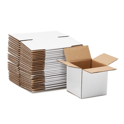 11x8x2", 25 Pack White Corrugated Shipping Boxes Cardboard Literature Mailers 