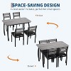 Modern 5-Piece Dining Set for 4,  Chair Set with Comfy Padded Seats, Sturdy Metal Frame, Space-Saving Design,  Perfect for Home & Apartment - 4 of 4