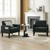 TYBOATLE Accent Chair set of 2 for Living Room Chairs, Fabric Tufted Upholstered Arm Chair, Comfy Upholstered Reading Side Chair, Black - 2 of 4