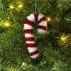 Christmas Red White Tinsel Wrapped Plastic Candy Cane - Wondershop™ - 2 of 3
