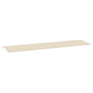 vidaXL Outdoor Oxford Fabric Garden Bench Cushion - Beige - 78.7"x19.7"x1.2", Foam Fiber Filling, for Patio Seating Comfort - 1 of 4