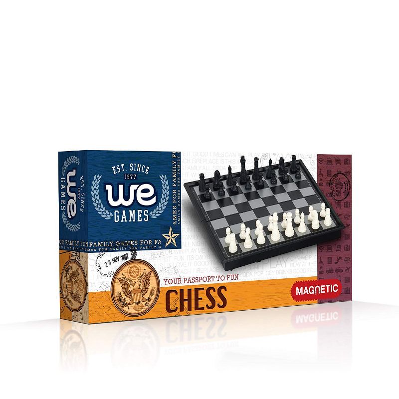 WE Games Travel Magnetic Folding Chess Set, 3 of 6