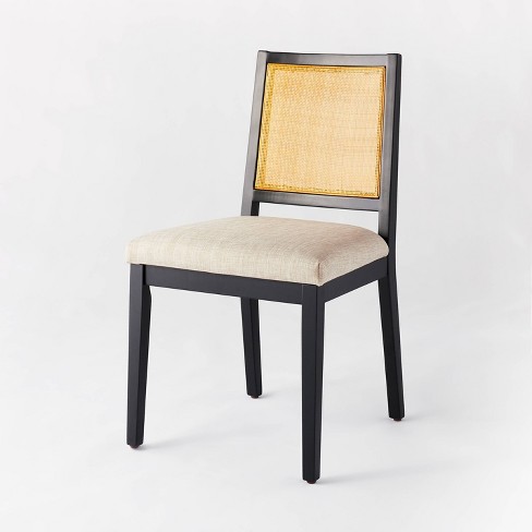 Oak Park Cane Dining Chair Black, Target Threshold Black Dining Chairs