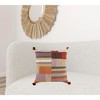 HomeRoots Orange Brown Accent Stitched Throw Pillow - 2 of 4