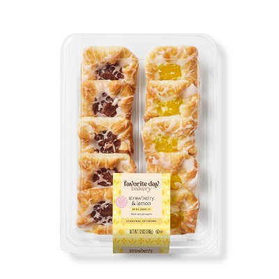 Spring Strawberry & Lemon Mini Danish - 12oz/10ct - Favorite Day™