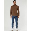 Lars Amadeus Men's Slim Fit Long Sleeve Pullover Solid Turtleneck Sweater - 3 of 4