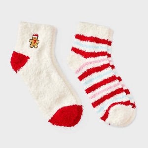 Women's Sugar Cookie Christmas Crew Socks - Red 4-10 - 1 of 3