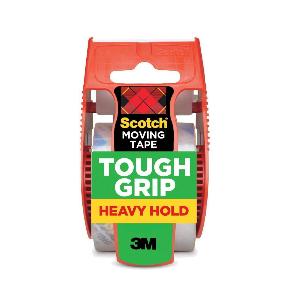 Photos - Accessory Scotch Tough Grip Moving Packaging Tape with Dispenser: Clear Packing Tape for Moving Boxes & Shipping, 1.88" x 1000"