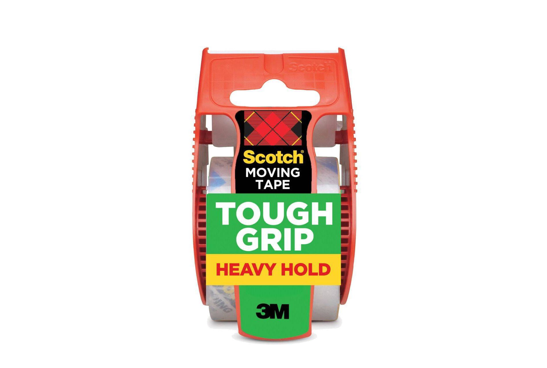 Scotch Tough Grip Moving Packaging Tape with Dispenser: Clear Packing Tape for Moving Boxes & Shipping, 1.88" x 1000"