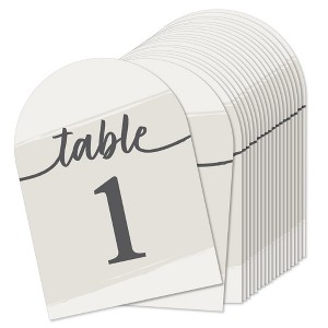 Big Dot of Happiness Champagne Elegantly Simple - Wedding Receptions, Parties or Events Double-Sided 5 x 7 inches Cards - Table Numbers - 1-20 - 1 of 4