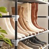 SONGMICS 10-Tier Shoe Rack Storage Organizer Metal Frame Non-Woven Fabric Black - 4 of 4