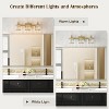 Crystal Bathroom Vanity Light， Modern Bathroom Vanity Light Fixtures Over Mirror Modern Crystal Vanity Lighting - 3 of 4