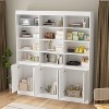 FUFU&GAGA White Large Storage Cabinet: Rich Storage Space in a Minimalist Design - 2 of 4